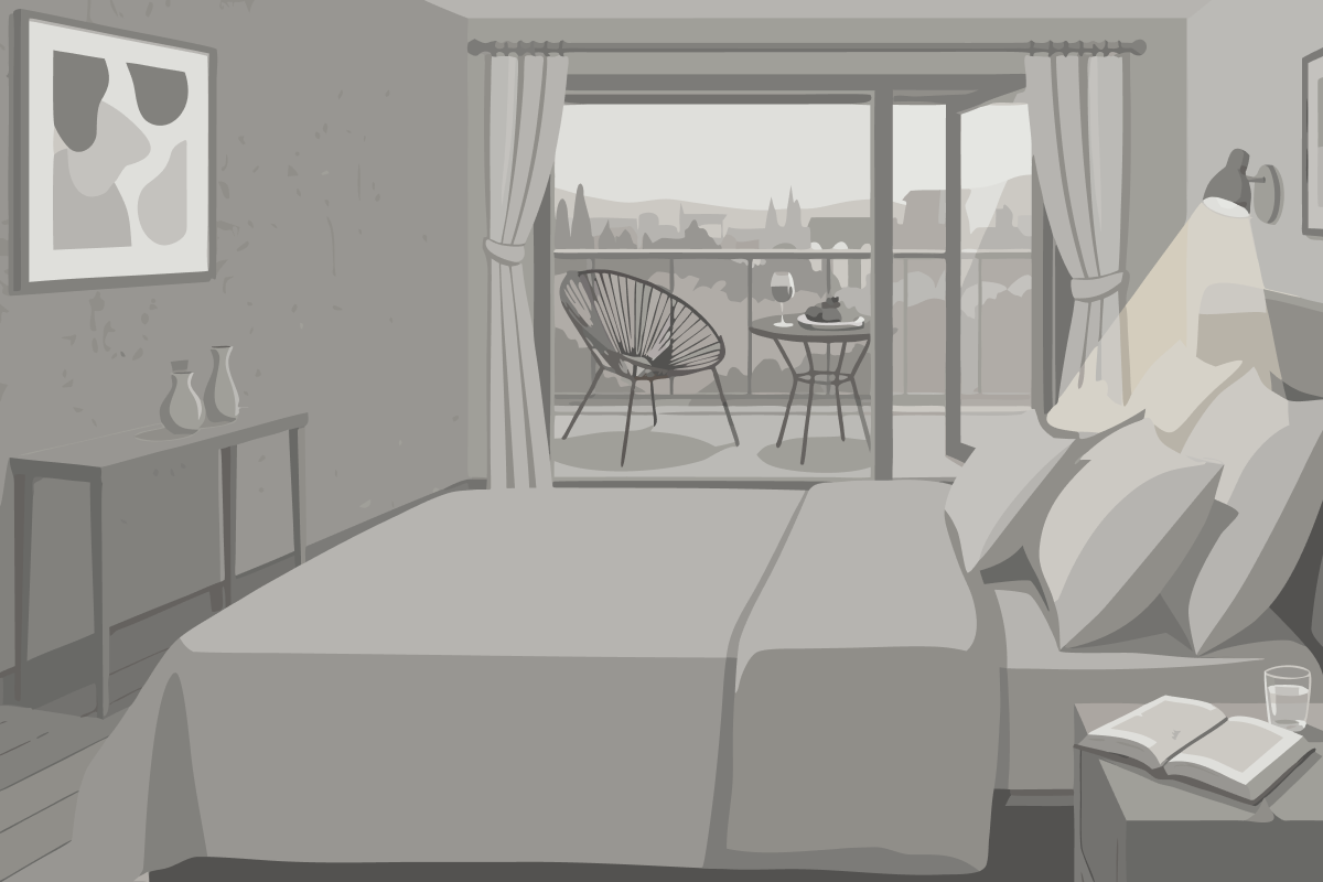 Chambre Double avec Salle de Bains Privative et Jardin